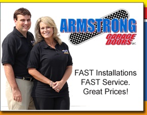 Photo of a Armstrong Garage Door service tech
